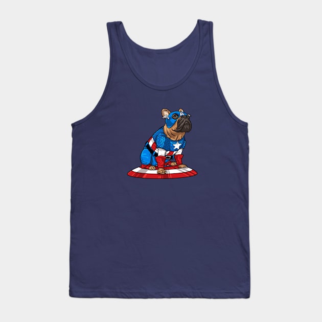 Captain Frenchie Tank Top by ParoTee